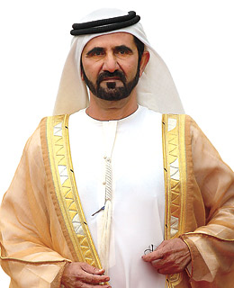 Šejk Dubaja - Mohammed rashid al maktoum , duchovný otec Veže Dubaja .